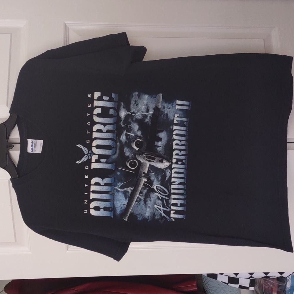 U.S. Air Force Thunderbolt II Black Short Sleeve T- Shirt, Large